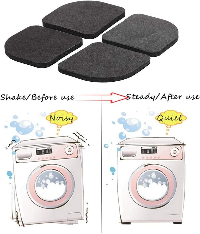 YOMITH Furniture Pads AntiVibration Pads AntiSlip Noise Reduction Anti Scratch Floor Protectors for Furniture Feet Chair Legs Washing Machine Refrigerator Pack of 8 - Image 2
