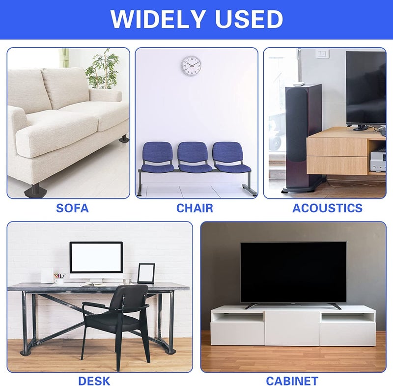 YOMITH Furniture Pads AntiVibration Pads AntiSlip Noise Reduction Anti Scratch Floor Protectors for Furniture Feet Chair Legs Washing Machine Refrigerator Pack of 8 - Image 5