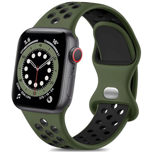 Lerobo Compatible with Apple Watch Band 44mm SE 3 2nd Series 11 10 46mm 9 8 45mm Ultra 3 2 Band 49mm 42mm for Men Women, Soft Silicone Sport Strap for iWatch Bands Series 7 6 5 4 3 2 1 - Image 1