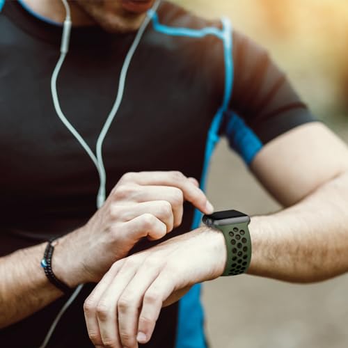 Lerobo Compatible with Apple Watch Band 44mm SE 3 2nd Series 11 10 46mm 9 8 45mm Ultra 3 2 Band 49mm 42mm for Men Women, Soft Silicone Sport Strap for iWatch Bands Series 7 6 5 4 3 2 1 - Image 3