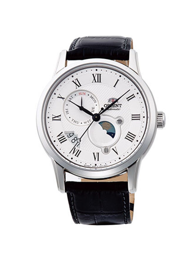ORIENT Men Mechanical Classic Men's Watch, RA-AK0008S, Sun & Moon, White Dial, 42.5mm, 50M WR - Image 1