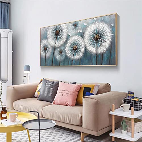 YALKIN 5D Large Diamond Painting Kits for Adults (35.4x15.7inch), Dandelion Flower Full Round Drill Nature Gem Arts Paint by Diamonds Kits Diamond Art Kits for Home Wall Decor Relax Gift - Image 2