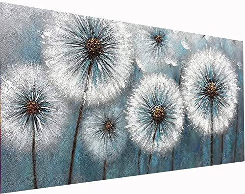 YALKIN 5D Large Diamond Painting Kits for Adults (35.4x15.7inch), Dandelion Flower Full Round Drill Nature Gem Arts Paint by Diamonds Kits Diamond Art Kits for Home Wall Decor Relax Gift - Image 1