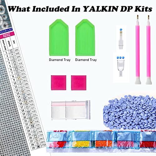 YALKIN 5D Large Diamond Painting Kits for Adults (35.4x15.7inch), Dandelion Flower Full Round Drill Nature Gem Arts Paint by Diamonds Kits Diamond Art Kits for Home Wall Decor Relax Gift - Image 4