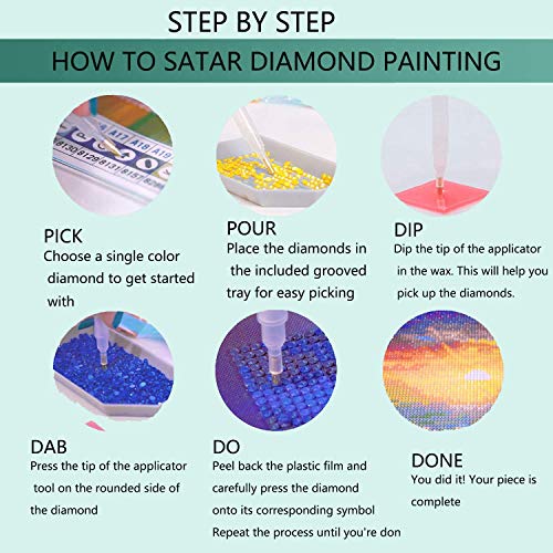 YALKIN 5D Large Diamond Painting Kits for Adults (35.4x15.7inch), Dandelion Flower Full Round Drill Nature Gem Arts Paint by Diamonds Kits Diamond Art Kits for Home Wall Decor Relax Gift - Image 5