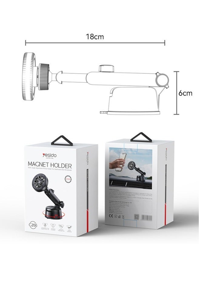 Yesido C266 360° Rotatable Ring Shaped Magnetic Car Phone Holder for Dashboard - Image 3
