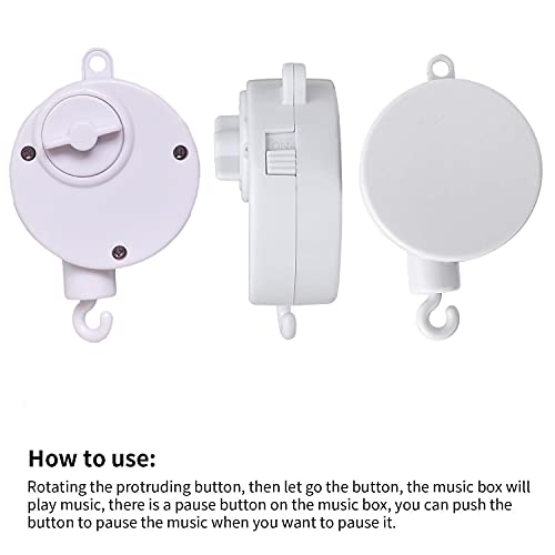 Accfore 23 inches Crib Mobile Arm Nursery Mobile Arm Baby Mobile Hanger,The Claw Part can be Adjusted Width,DIY Toy Decoration,Mobile Arm for Crib(with Music Box) - Image 4