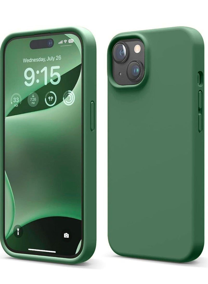 Delivus Iphone Silicone Case - Silky Soft Touch with Military Grade Drop Protection - Anti-Scratch Microfiber Lining - Shockproof Protective Phone Case Slim Thin Cover (Iphone 15, Green) - Image 1