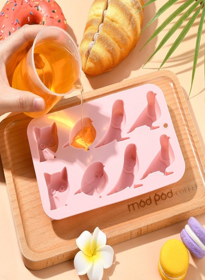 Airssory 2 pcs Bird Theme Silicone Fondant Mold Cute Owl Pigeon Forest Animal Cartoon Molds for DIY Cake Chocolate Pudding Jelly Candy Craft Resin Making Decoration - Image 5