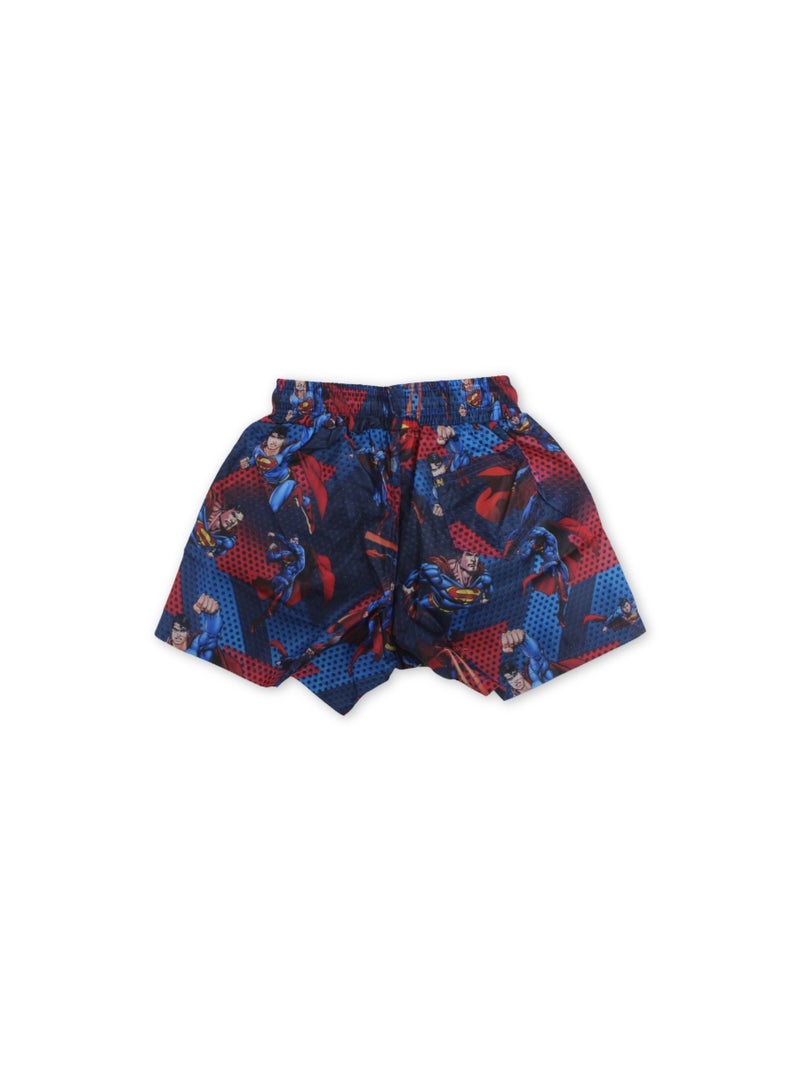 I.Wear Baby Boys Swim Trunks – Navy with Super-Man Print - Image 1