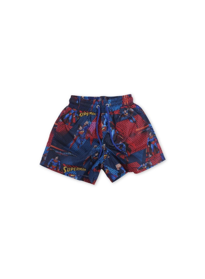I.Wear Baby Boys Swim Trunks – Navy with Super-Man Print - Image 2