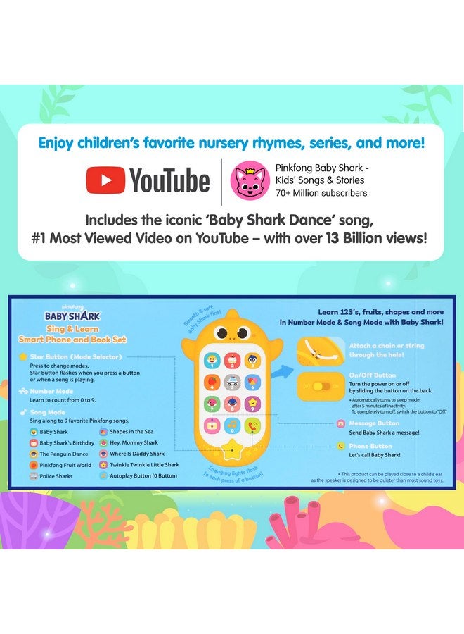 Pinkfong Baby Shark Sing & Learn Smart Phone and Book Set, Baby Shark Toys, Interactive Learning Toys for Toddlers, Learning & Education Toys, Baby Shark Gifts for Kids - Image 4