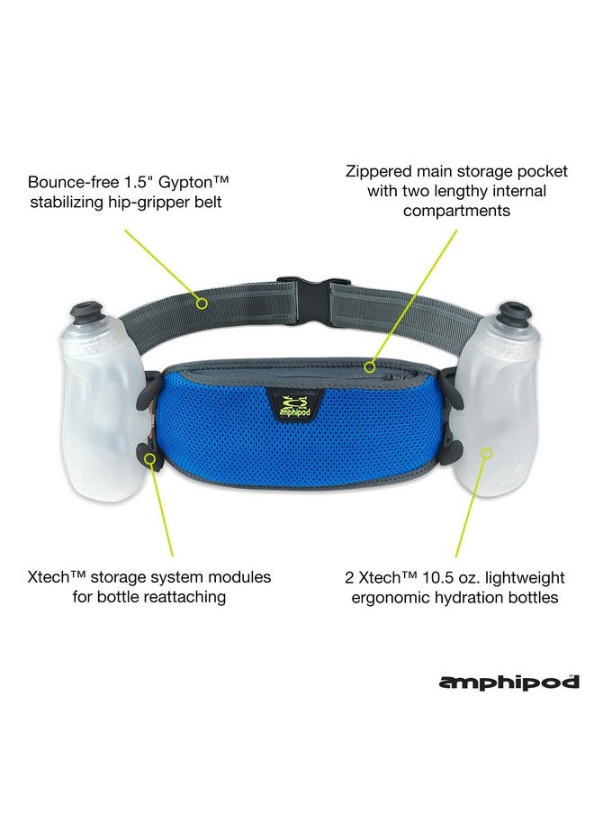 أمفي بود حزام الترطيب Amphipod RunLite Xtech 10K، حزام الخصر والترطيب للعدائين لمسافات طويلة، والجري لمسافات طويلة، للرجال والنساء - كوبالت - 21 أونصة  - Image 2