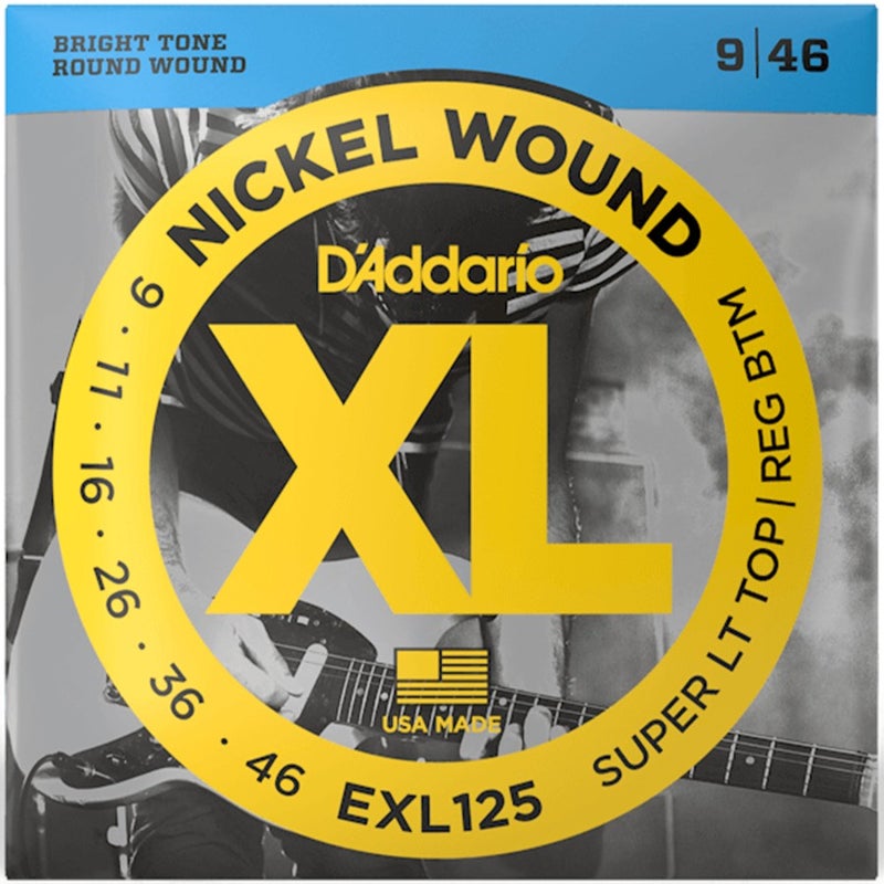 Daddario EXL125 Nickel Wound Super Light Top/Regular Bottom Electric Guitar Strings - 09- 46 - Image 1