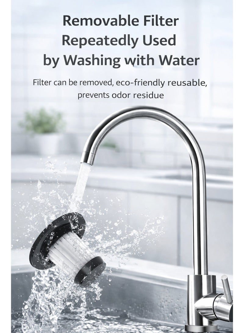 SUITU Cordless Handheld Vacuum Cleaner 120W 12000Pa Powerful Suction, 4-in-1 Lightweight Wet & Dry Vacuum with Detachable Battery, LED Light & Multi-Nozzle for Car, Home & Office - Image 5