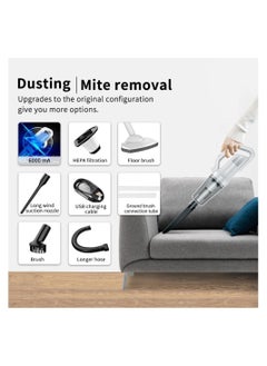 ARNOTEC Cordless Vacuum Cleaner, 120W/12000PA Powerful Suction Stick Vacuum with 30min Long Runtime Detachable Battery, 4 in 1 Lightweight Quiet Vacuum Cleaner  - Image 4