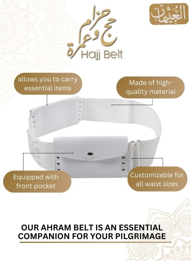 Al othaiman Men's Hajj & Umrah Wearing Ahram Belt -Ahram Waterproof Belt | New Dry Fast Microfiber Technology | Perfect for Ihram & Ehram  - Image 3