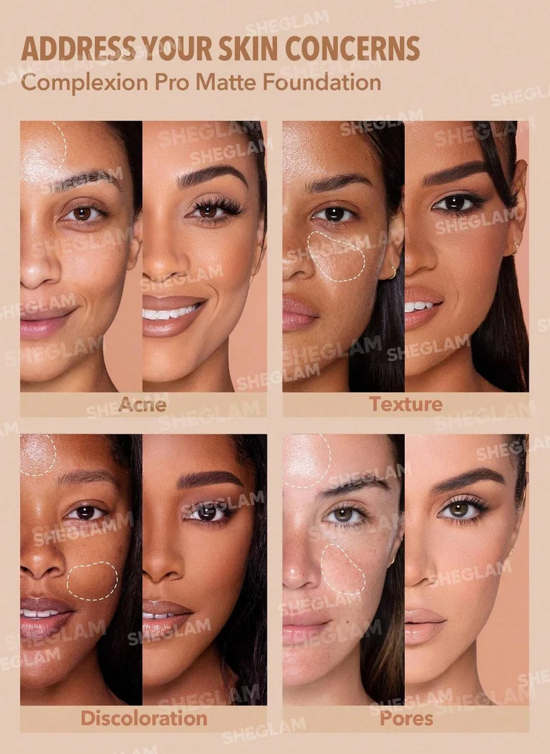 شيجلام Complexion Pro Long Lasting Breathable Matte Foundation-Fair