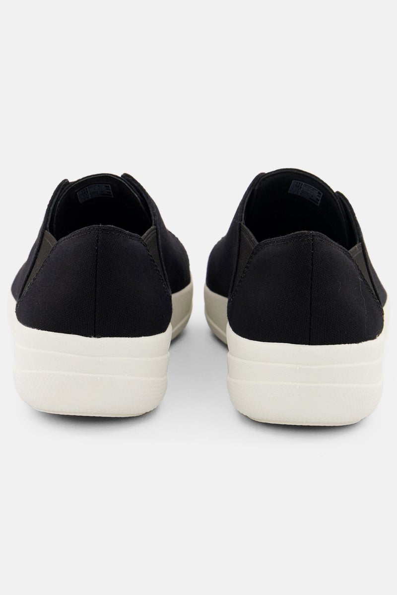 FitFlop Women F Sporty Lace Up Sneaker, Black - Image 4