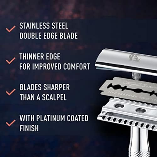 King C. Gillette Double-Edge Safety Razor blades for better control, 100 count, with anti-friction coating - Image 2