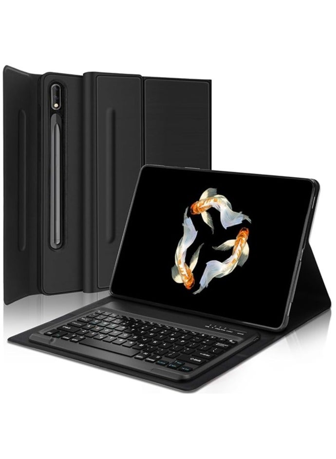 erorex 2022 Samsung Galaxy Tab S9 Ultra 2023/S8 Ultra Keyboard Protective Case 14.6 inch, Protective Case with S Pen Holder, Slim Smart Cover with Multi-Use Bluetooth Keyboard for Galaxy Tab S9 ultra, Black - Image 1