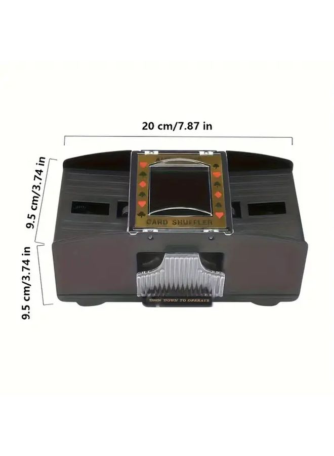Black Automatic Card Shuffler Machine with Clear Display Screen for Poker Blackjack UNO - Image 3