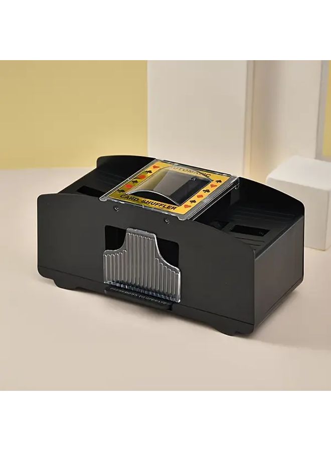 Black Automatic Card Shuffler Machine with Clear Display Screen for Poker Blackjack UNO - Image 2
