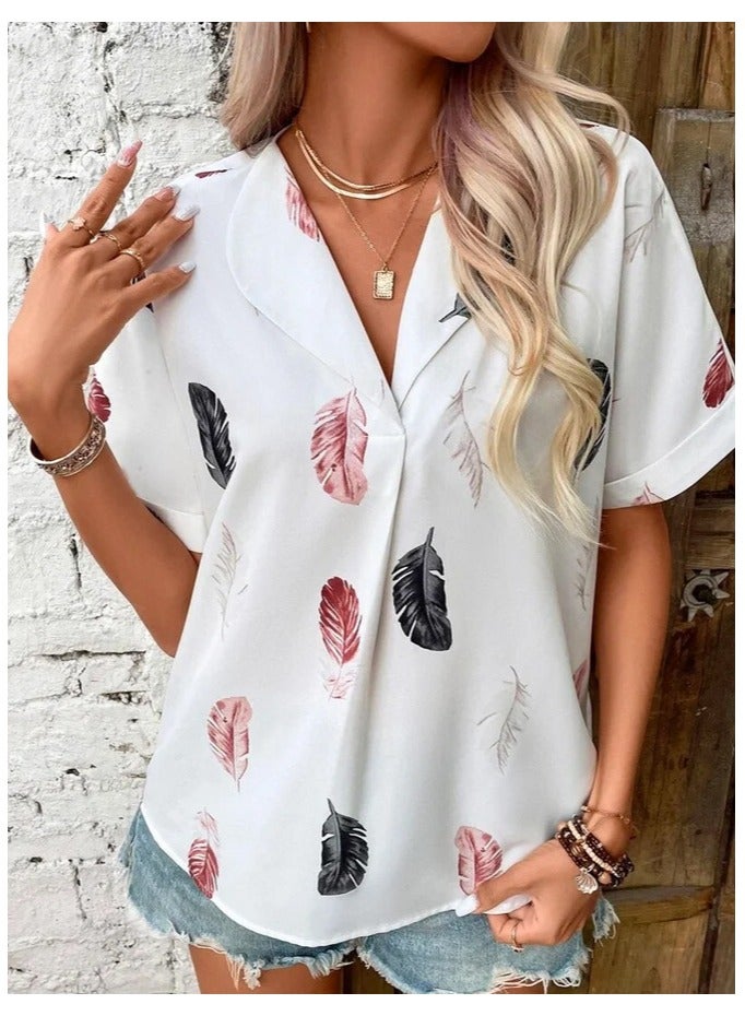 Shougu New Feather Printed Shirt 