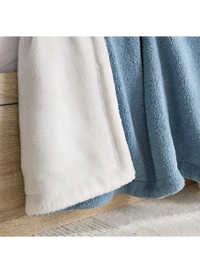 Home Box Logan Teddy Double Layer Twin Blanket 150 x 200 cm  - Image 2