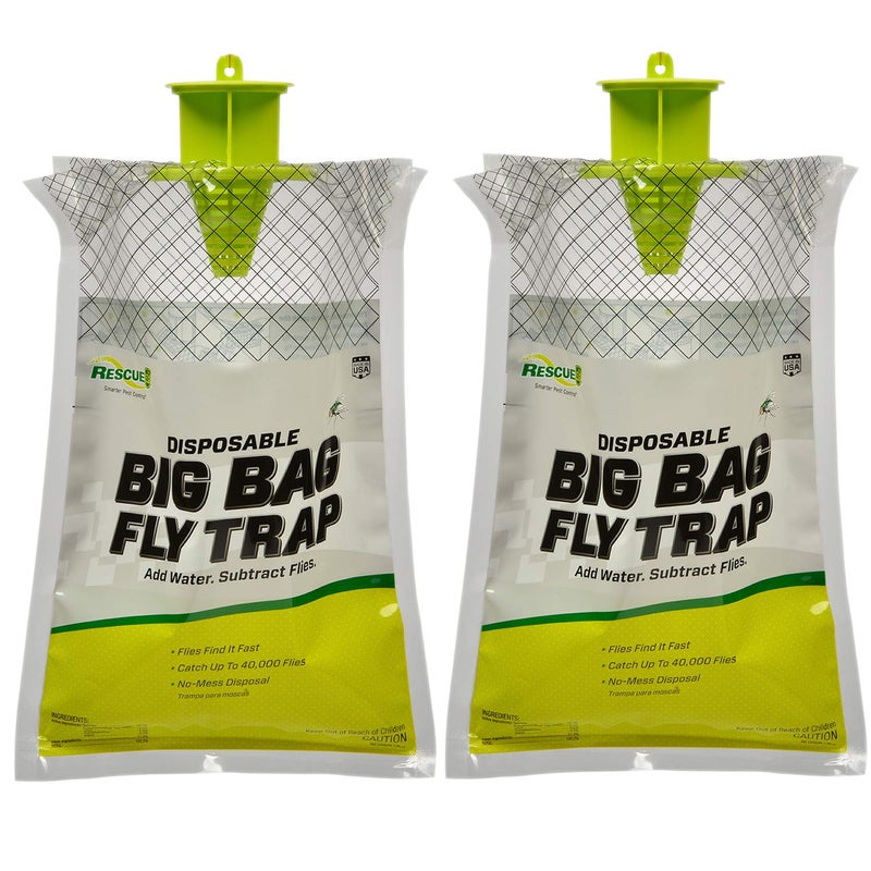 RESCUE! Big Bag Fly Trap â€“ Disposable, Outdoor Use - 2 Traps - Image 1