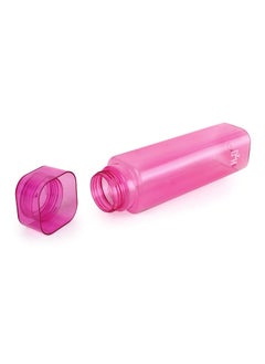 Cello CELLO H2O Squaremate Plastic Water Bottle | Lid is sealed by a silicone ring | Leak proof & break-proof |Best Usage for Office/School/College/Gym/Picnic/Home/Fridge | 1 Liter | Pink, Set of 2  - Image 5