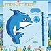 Harrycle Small Dolphin Piata Under the Sea Piata with Blindfold Bat and Confetti for Kids Dolphin Piata Ocean Dolphin Piata Decorations for Kids Birthday Party Baby Shower Supplies 16 x 126 x 3 - Image 4