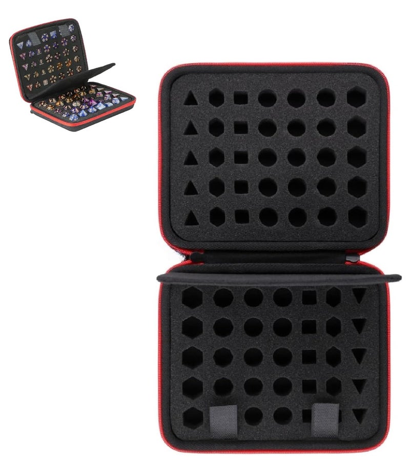 Vertus ® Dice Case with Removable Slotted Tray for Game Dice Storage and Carrying, Compatible with DND Role Playing and Other Table Games, Holds up to 70 Dices/10 Sets (Black) - Image 1