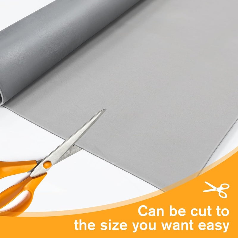 Wilaly Grey Suede Headliner Fabric with Foam Backing - Image 5