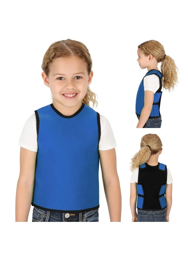 Sensory Compression Vest Sensory Processing Disorder Vest Deep Pressure Comfort for Autism Hyperactivity Mood Processing Disorders, Sensory Vest Calming Vest for Teens (Blue, Small) - Image 1