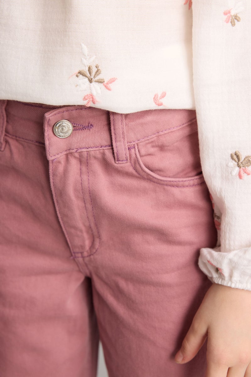 DeFacto Pink Girl Girl Wide Leg Gabardine Trousers Casual - Image 4