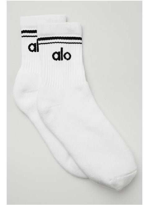 alo cotton socks 18cm long socks men's and women's cotton socks sports and leisure three pieces
