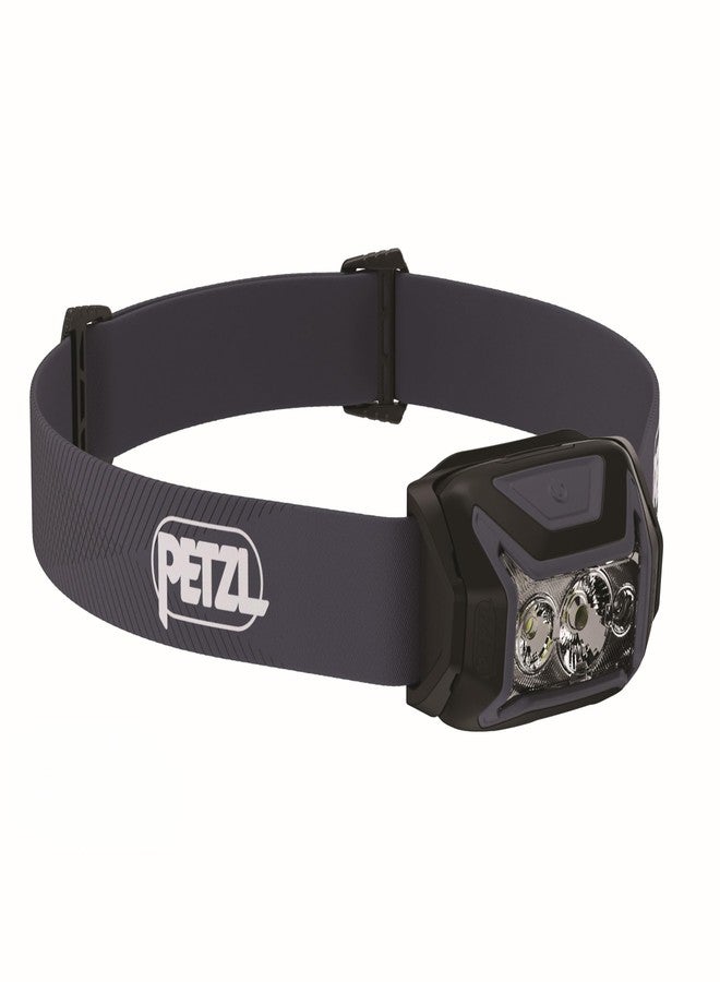 PETZL ACTIK Headlamp - Powerful 450 Lumen Light with Red Lighting, for Hiking, Climbing, Running, and Camping - Black - Image 1