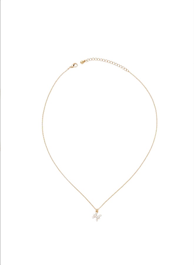 FOREVER 21 Rhinestone Zodiac Charm Necklace  - Image 1