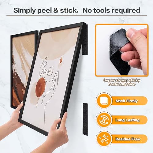 KING MOUNTAIN 1x3 Inch Hook and Loop Strips, 20 Sets Nylon Self Adhesive Tape, Double Sided Strong Back Adhesive Tape and Dots for Office, Home and Crafting, Heavy Duty, Black - Image 3