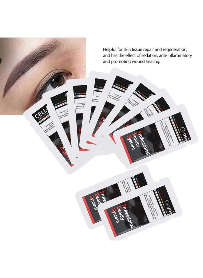 silvercnc - Tattoo Aftercare Cream, 100Pcs Portable Skin Care Semi-Permanent Eyebrow Lip Tattoo Healing Cream Tattoo Aftercare Scar Repair Cream for Makeup Tattoo - Image 1
