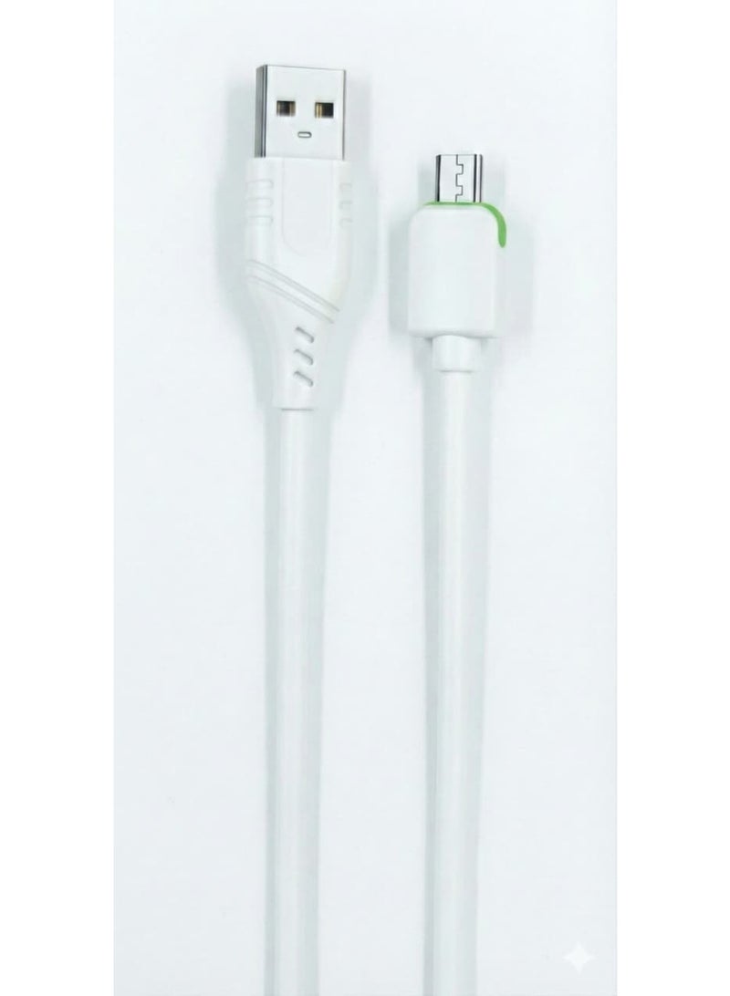 كابل سوبر فاست Micro USB يوفر تجربة شحن سريعة وآمنة بقدرة تصل إلى 6 أمبير، بالإضافة إلى إضاءة LED توضح حالة الشحن. تصميم متين