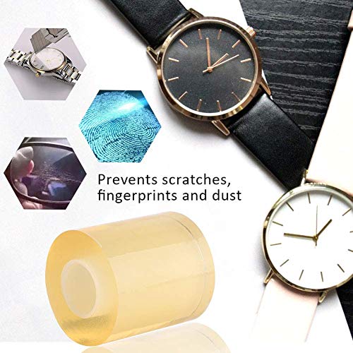 Salmue 8cm Anti-Static Transparent PVC Protective Tape for Watch, All-Around Ultra-Thin Cover, Premium Clear Screen Anti-Fingerprint Film, Watch Scratch - Image 4