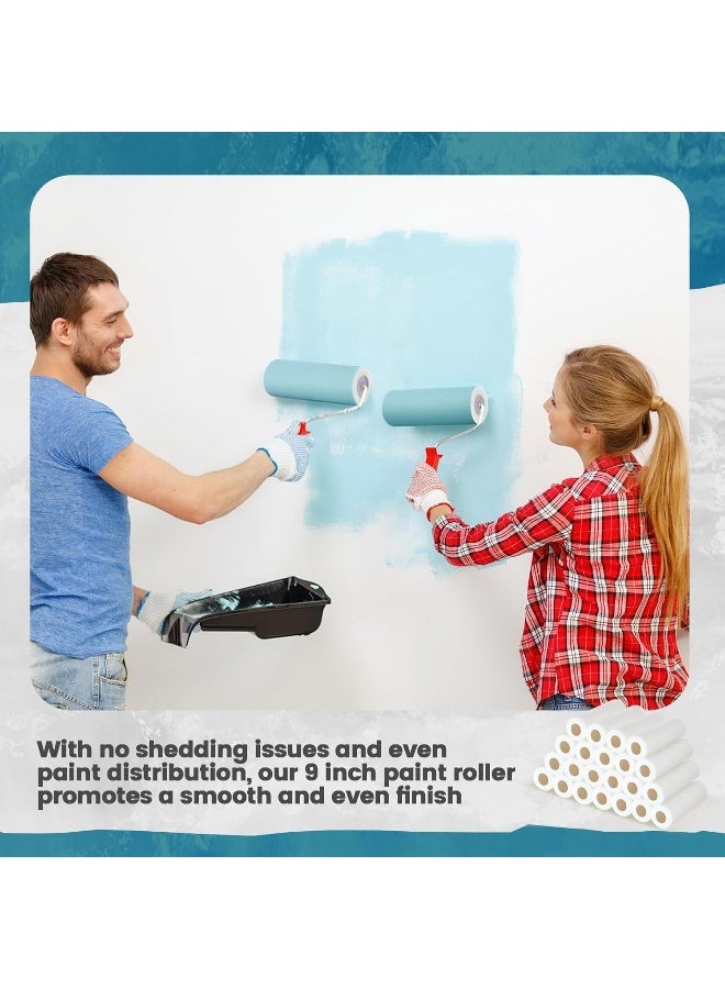 Poaker 4/9-Inch Paint Roller For Water-Based Paints Premium Roller For Smooth Streak-Free Finish And Easy Application 9 Inch - Image 5
