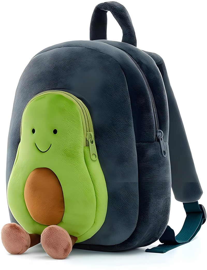 Delicado Plush Avocado Kids Backpack | Soft Lightweight Toddler Nursery Preschool School Travel Bag for Boys & Girls Age 1-5 Years | 14 Inch Green - Image 2