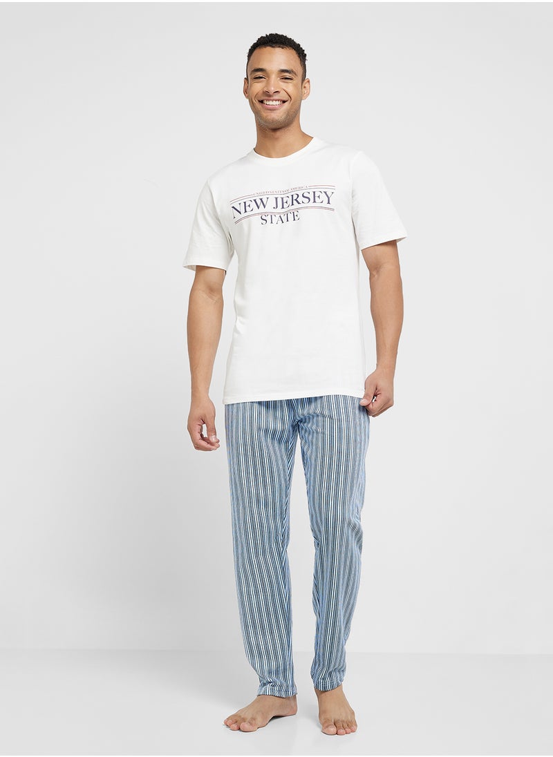 Seventy Five - Stripe Printed Pant - Image 1