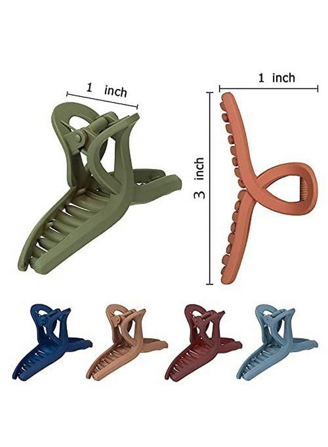 QUILBOOL Hair Clutcher Pack of 3 Hair Clips For Women Fashion Acrylic Matte Finish Stylish Claw Clips Hair Accessories For Girls, Multicolor. - Image 5