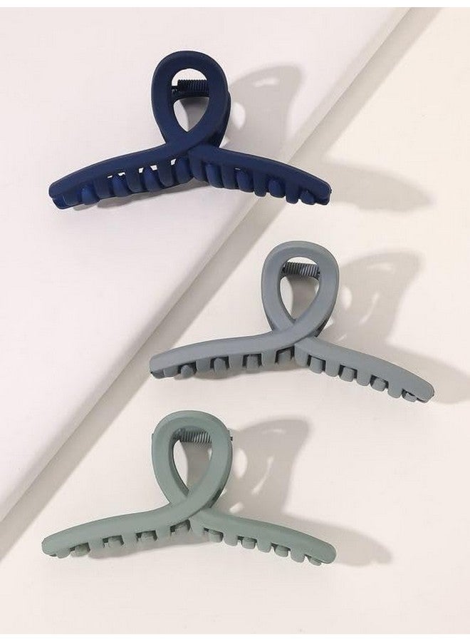 QUILBOOL Hair Clutcher Pack of 3 Hair Clips For Women Fashion Acrylic Matte Finish Stylish Claw Clips Hair Accessories For Girls, Multicolor. - Image 1