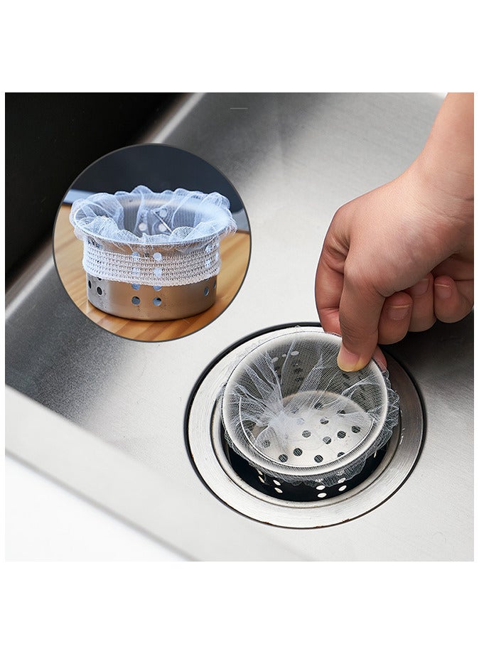 100-Pieces Sink Garbage Filter Bag White  - Image 4