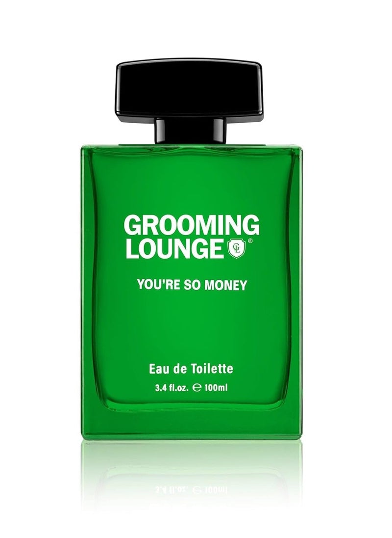 Grooming Lounge - Grooming Lounge Mens Fagrances Eau de Best Perfume for Men  Features Energizing Notes of Lemon Bergamot Cardamom and Patchouli  Travel Size Perfume 34oz Youre So Money - Image 1